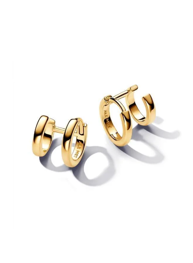 Double Huggie Hoop Earrings