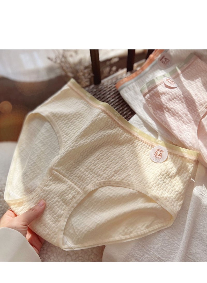 5 Pack Mid Waist Briefs Cute Style Cotton Underwear Ladies Mid Waist Comfortable Breathable Cute Girls Briefs - Image 5
