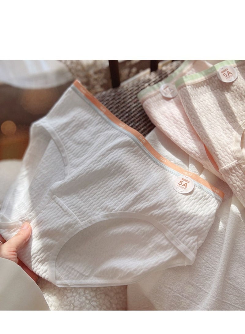 5 Pack Mid Waist Briefs Cute Style Cotton Underwear Ladies Mid Waist Comfortable Breathable Cute Girls Briefs - Image 4