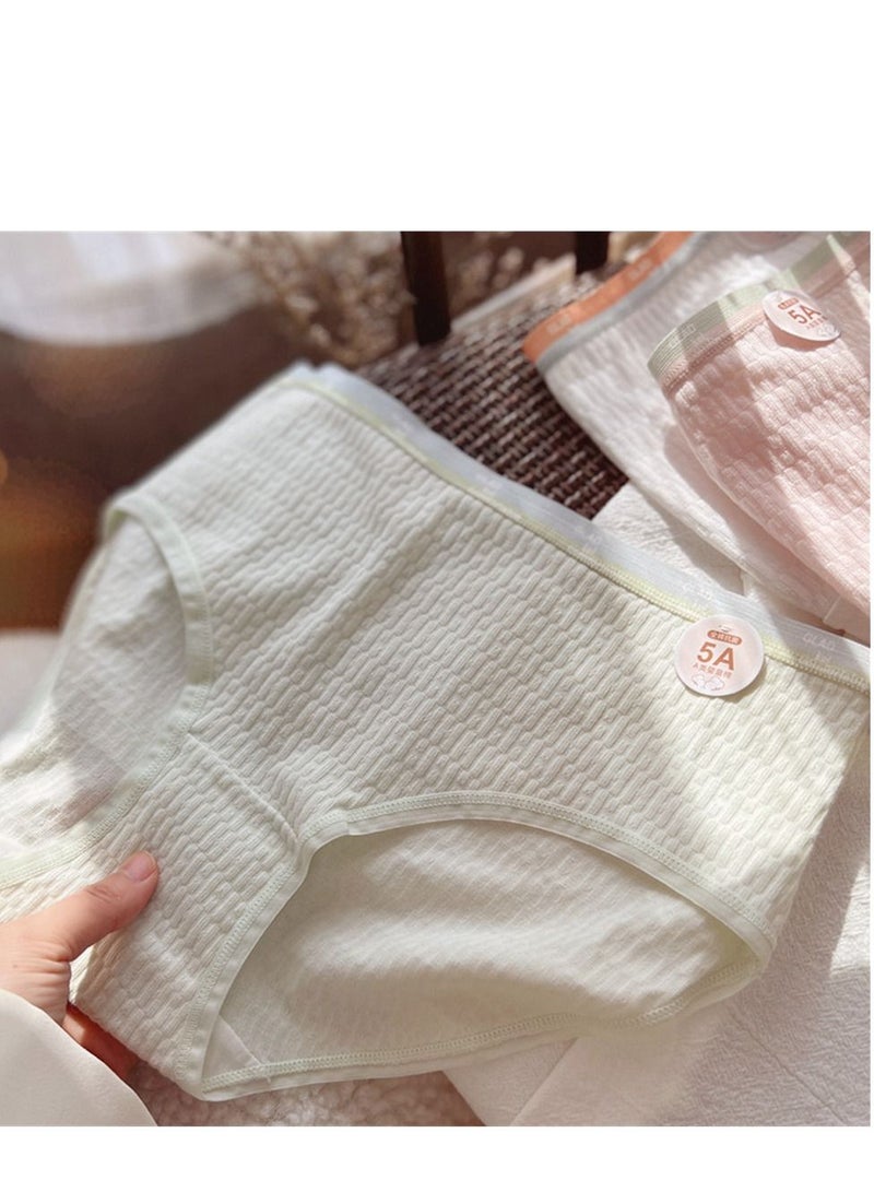 5 Pack Mid Waist Briefs Cute Style Cotton Underwear Ladies Mid Waist Comfortable Breathable Cute Girls Briefs - Image 3