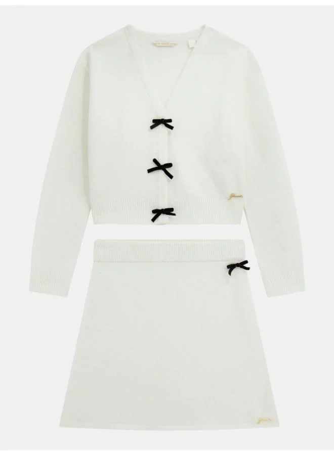 GUESS Kids V-Neck Cardigan and Skirt Sets