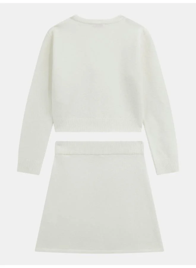 GUESS Kids V-Neck Cardigan and Skirt Sets
