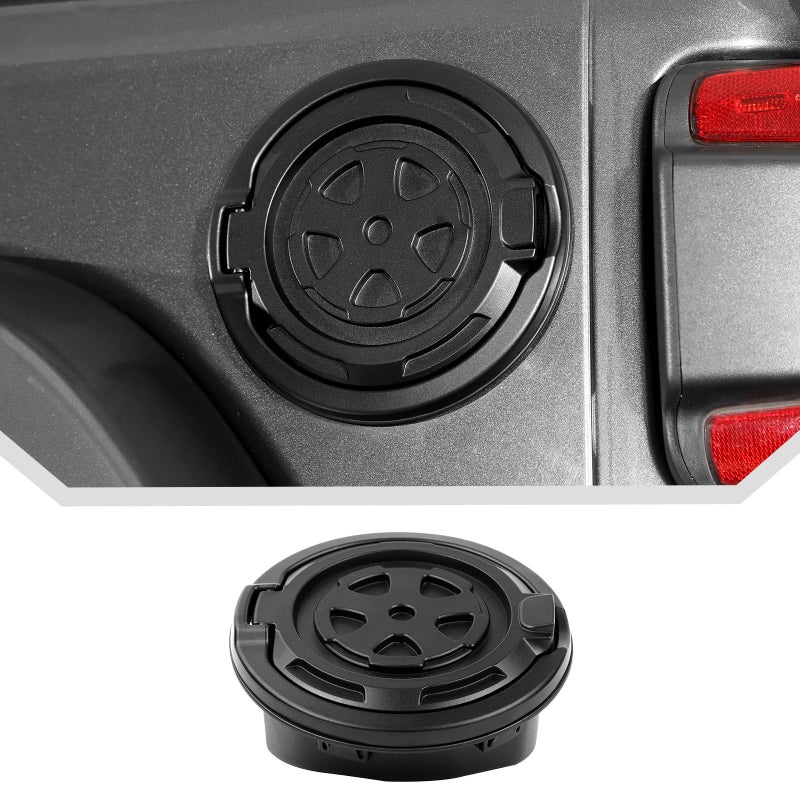 JeCar Gas Tank Cap Fuel Door Cover Fit for Jeep Wrangler JL JLU 20182024 2Door 4Door