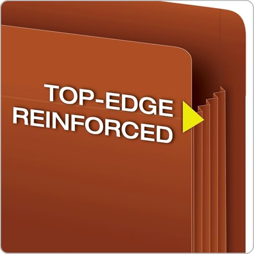 Pendaflex 95363 Heavy-Duty End Tab File Pockets, Straight Cut, 1 Pocket, Letter, Brown (Box of 10), Red - Image 5