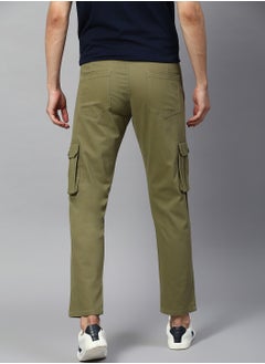 Dennis Lingo Men's Light Olive Tapered Fit Cargo Trousers - Stylish and Practical  - Image 3