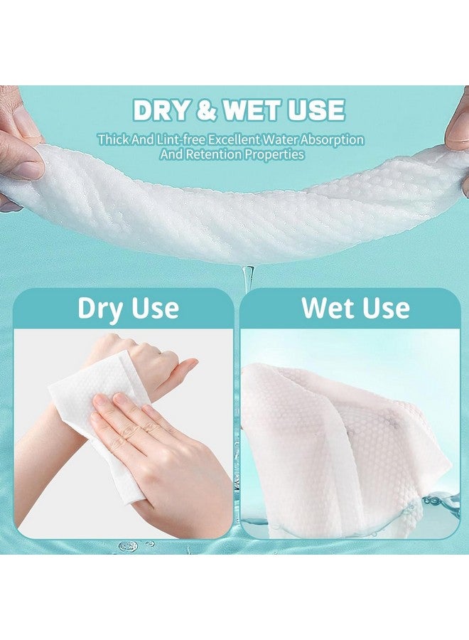 PRIME PICK مناديل وجه قابلة للاستخدام لمرة واحدة من برايم بيك 300 قطعة، مناديل قطنية ناعمة، متعددة الاستخدامات للعناية بالبشرة، مزيل مكياج، مناديل وجه وتنظيف الوجه (عبوة من 6)  - Image 4