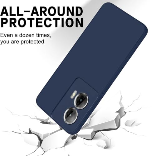 SHINESTAR Liquid Silicone Case for Motorola Moto G35 5G | Soft Microfiber Lining | 360° Full Camera Protection | Shockproof Slim Back Cover (Blue) - Image 5