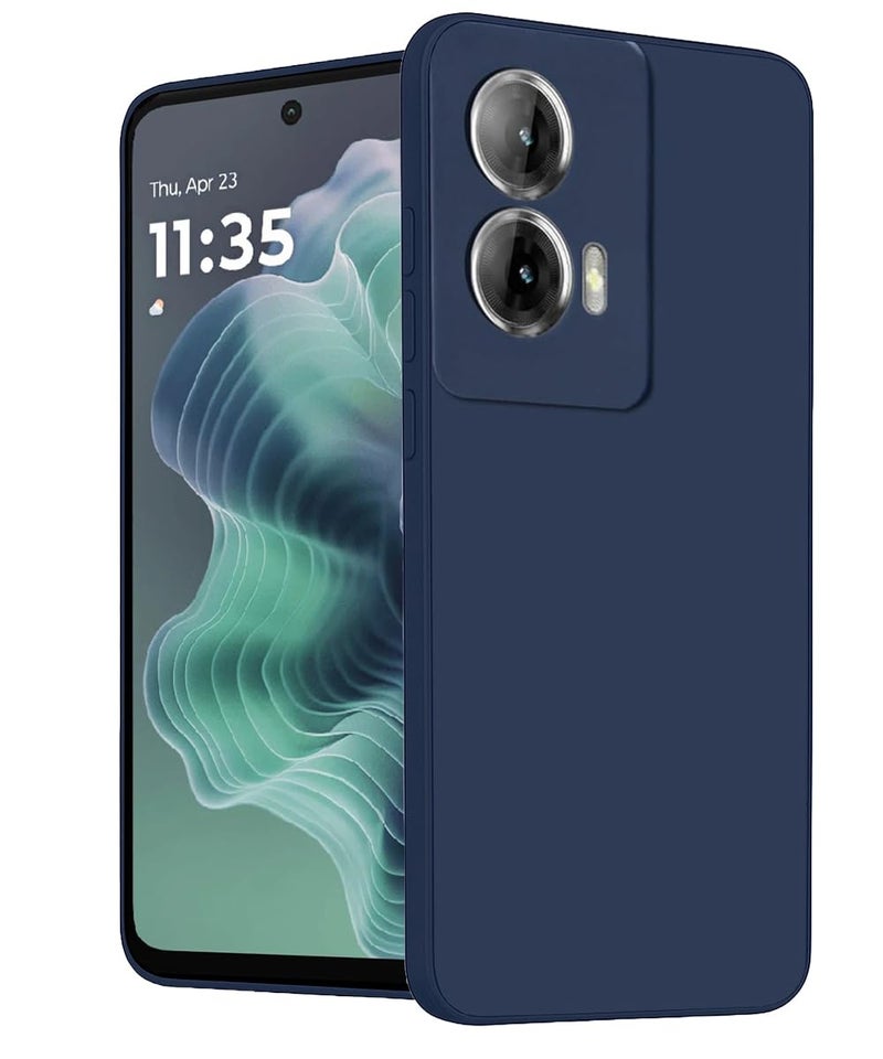 SHINESTAR Liquid Silicone Case for Motorola Moto G35 5G | Soft Microfiber Lining | 360° Full Camera Protection | Shockproof Slim Back Cover (Blue) - Image 1