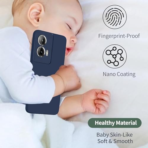 SHINESTAR Liquid Silicone Case for Motorola Moto G35 5G | Soft Microfiber Lining | 360° Full Camera Protection | Shockproof Slim Back Cover (Blue) - Image 4