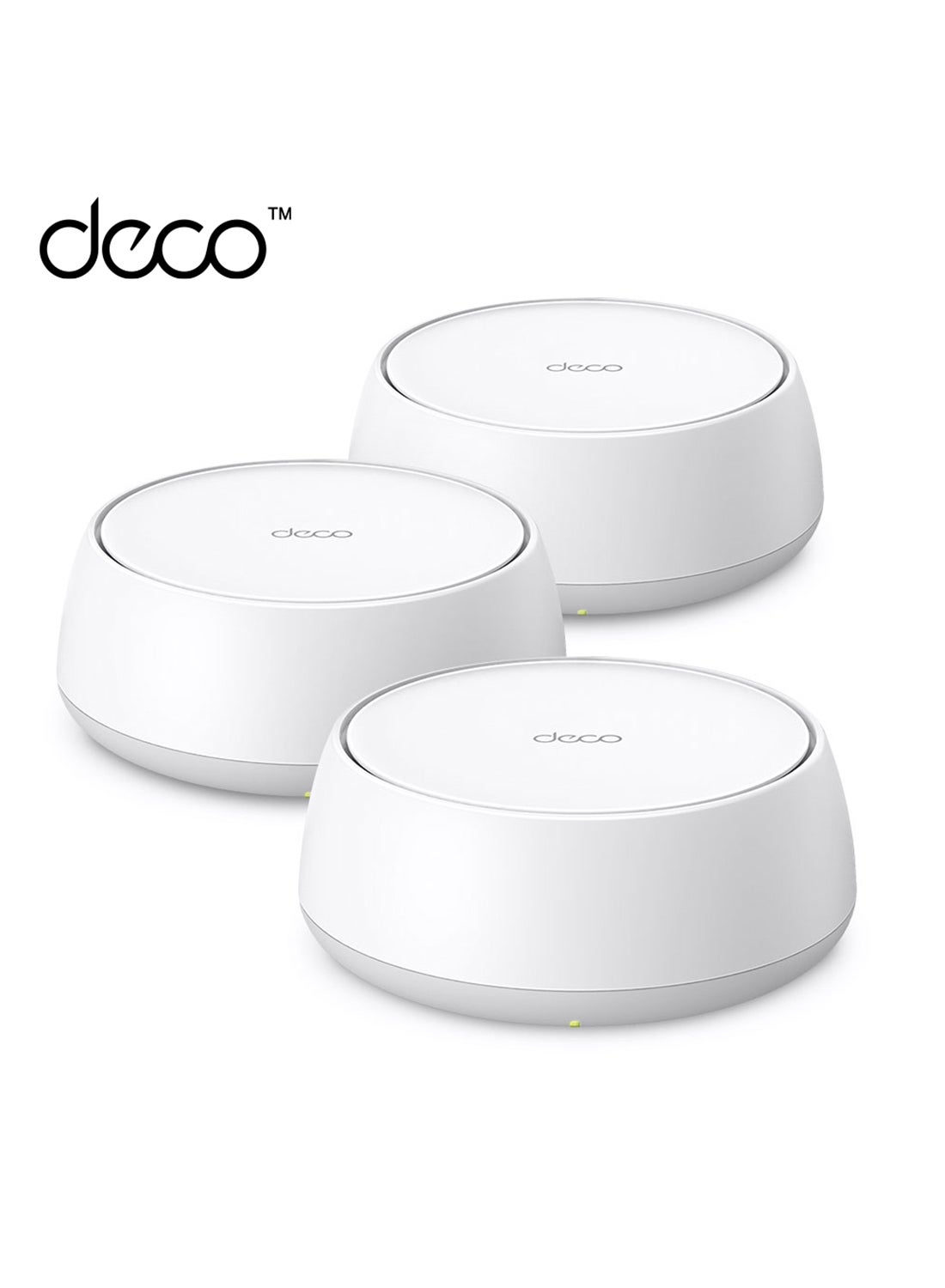 TP-LINK Deco BE25 BE3600 Whole Home Mesh WiFi 7 System, 688 Mbps at 2.4 GHz + 2882 Mbps at 5 GHz, 2 × 2.5 Gigabit Ports, Deco App, HomeShield, AI Mesh, MLO, Alexa and Google Assistant Supported, a Pack Of 3 White