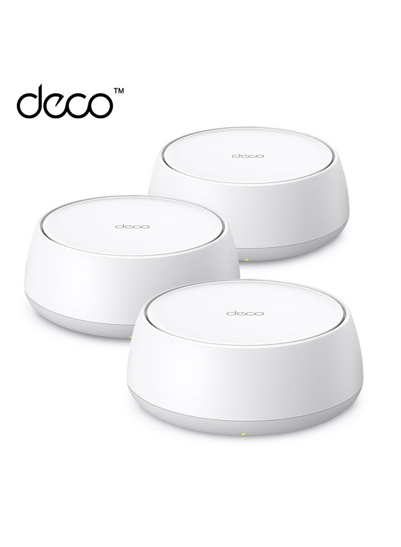 تي بي لينك نظام Deco BE25 BE3600 Whole Home Mesh WiFi 7، بسرعة 688 ميجابت في الثانية بتردد 2.4 جيجاهرتز + 2882 ميجابت في الثانية بتردد 5 جيجاهرتز، منفذان بسرعة 2.5 جيجابت، تطبيق Deco، HomeShield، AI Mesh، MLO، Alexa وGoogle Assistant، عبوة من 3 قطع - Image 1