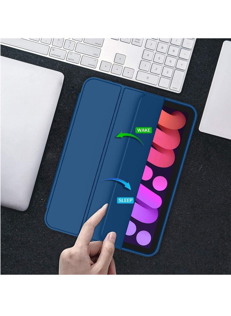 ELTRAZONE NEW Smart Case with Pencil Holder for iPad Mini 6 - Trifold Stand, Soft TPU Back, Auto Wake/Sleep, Dust Proof, Anti-Fingerprint, Heavy Duty Protection for iPad Mini 6 - Image 4