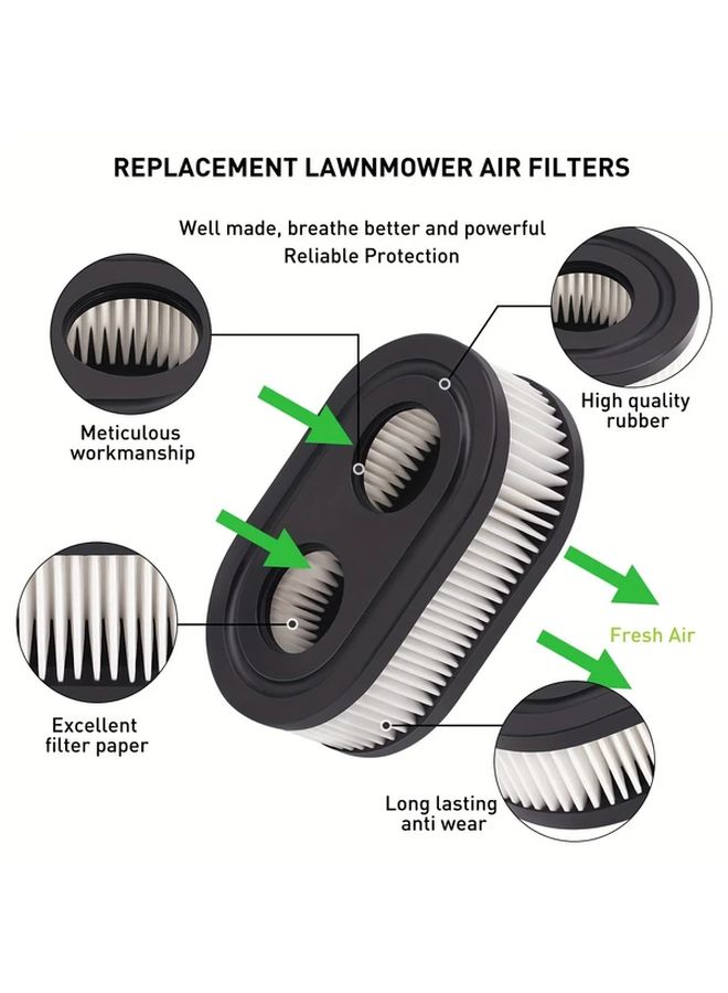 Oval Lawn Mower Air Filter Replacement For Briggs Stratton Compatible Engines 1pc - Image 5