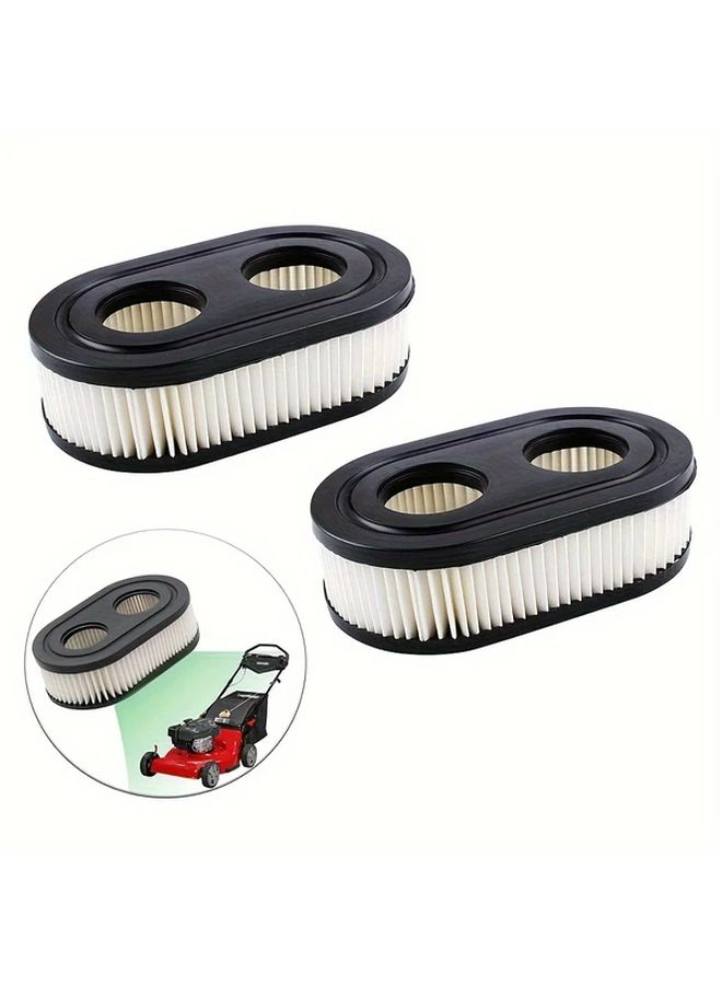 Oval Lawn Mower Air Filter Replacement For Briggs Stratton Compatible Engines 1pc - Image 1