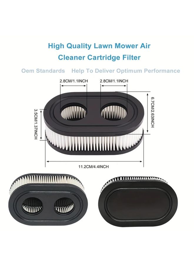 Oval Lawn Mower Air Filter Replacement For Briggs Stratton Compatible Engines 1pc - Image 3