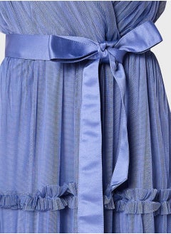 Anaya with Love Curve Plunge Neck Ruffle Detail Dress  - Image 3
