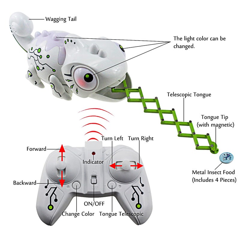 Tipmant RC Chameleon Remote Control Animal Toy Electric Lizard Electronic Pets Car Vehicle Kids Birthday Gifts - Image 3