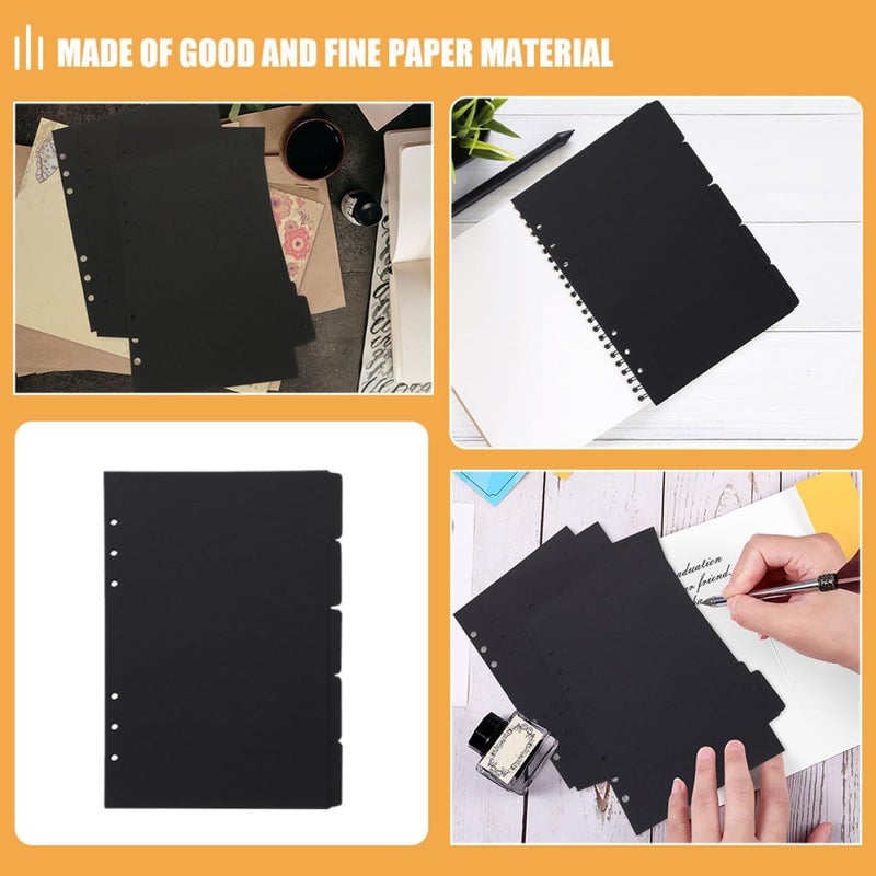 A5 Black Binder Dividers Index Tabs 10pcs For Organizer File Sorting Office School Use - Image 4