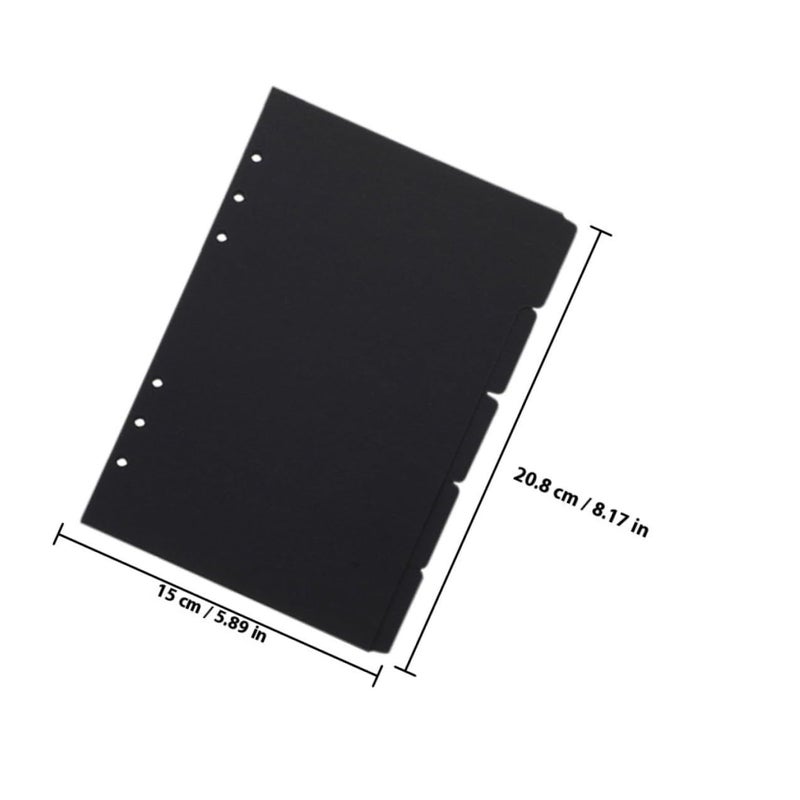 A5 Black Binder Dividers Index Tabs 10pcs For Organizer File Sorting Office School Use - Image 3