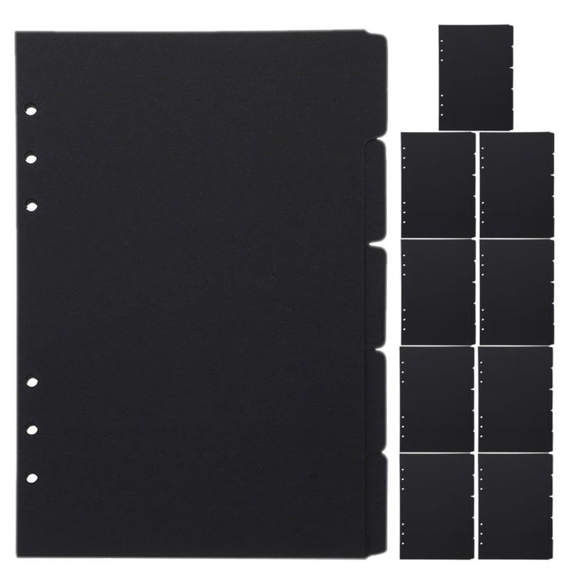 A5 Black Binder Dividers Index Tabs 10pcs For Organizer File Sorting Office School Use - Image 2
