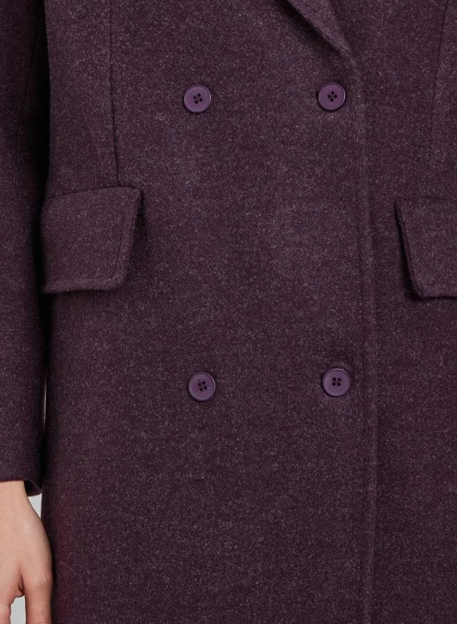 Styli Styli Oversized Wool Like Double Breasted Coat