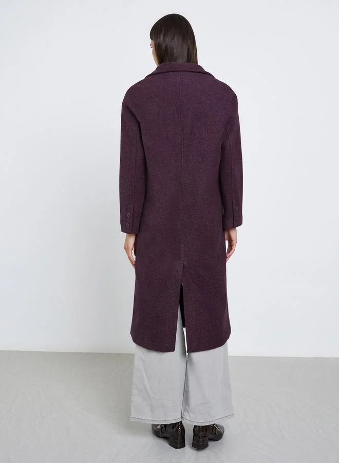 Styli Styli Oversized Wool Like Double Breasted Coat