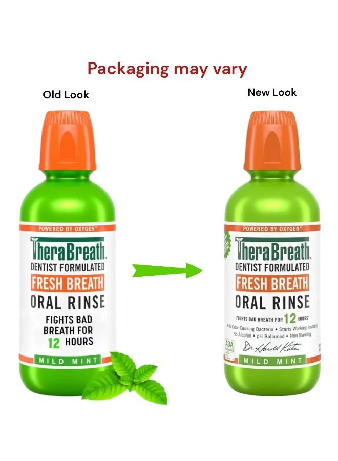Therabreath Fresh Breath Oral Rinse Mild Mint 473ml Bottle (Pack of 2) - Image 4