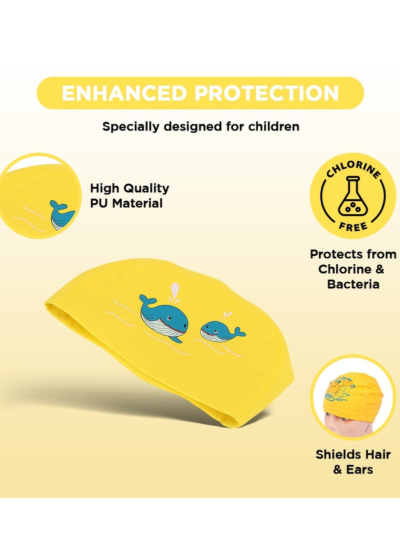 Comfortable PU Swimming Cap – Fully Elastic, Waterproof for All Hair Types – Men Women Children - Image 4