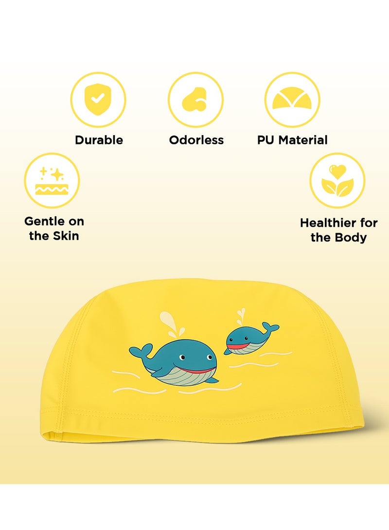 Comfortable PU Swimming Cap – Fully Elastic, Waterproof for All Hair Types – Men Women Children - Image 2
