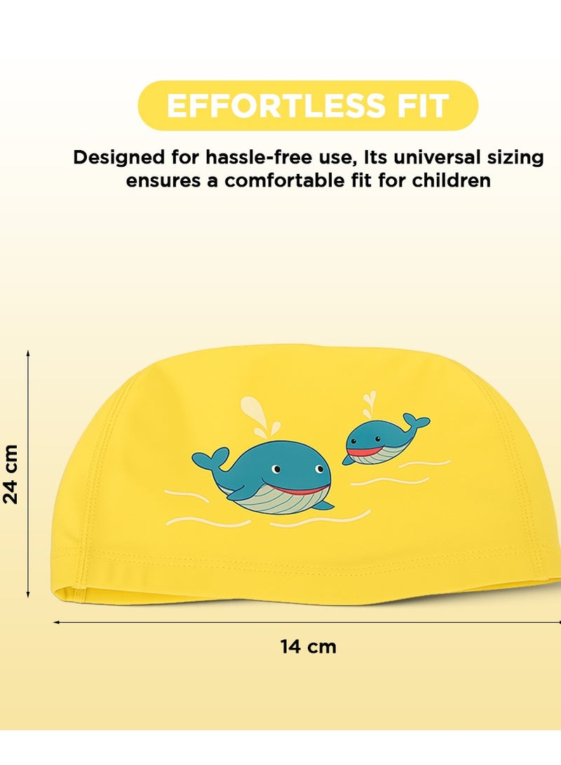 Comfortable PU Swimming Cap – Fully Elastic, Waterproof for All Hair Types – Men Women Children - Image 3