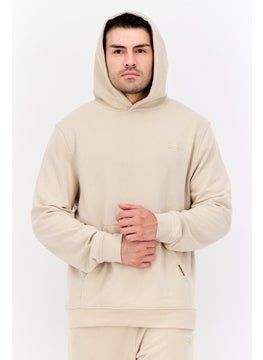 CROSSHATCH Men 2 Pieces Hooded Sweatshirt And Sweatpants Set, Beige  - Image 2