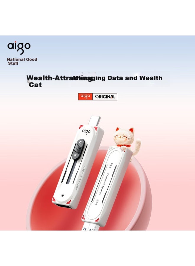 aigo Aigo 256Gb Usb3.2 Type-C Dual Interface Super Speed Solid State Drive M0 High Speed Solid State Drive Read 520Mb/S For Mobile Phone Computer Tablet - Image 3