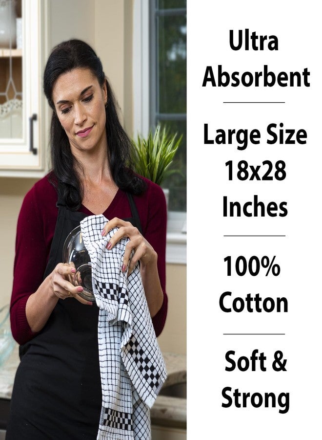 XLNT Highly Absorbent Kitchen Dish Towels 100% Cotton 18x28 inch – Ultra-Thick Dishcloths – Premium Weave for Drying & Cleaning – Soft, Durable & Lint-Free – Pack of 3 Green - Image 3