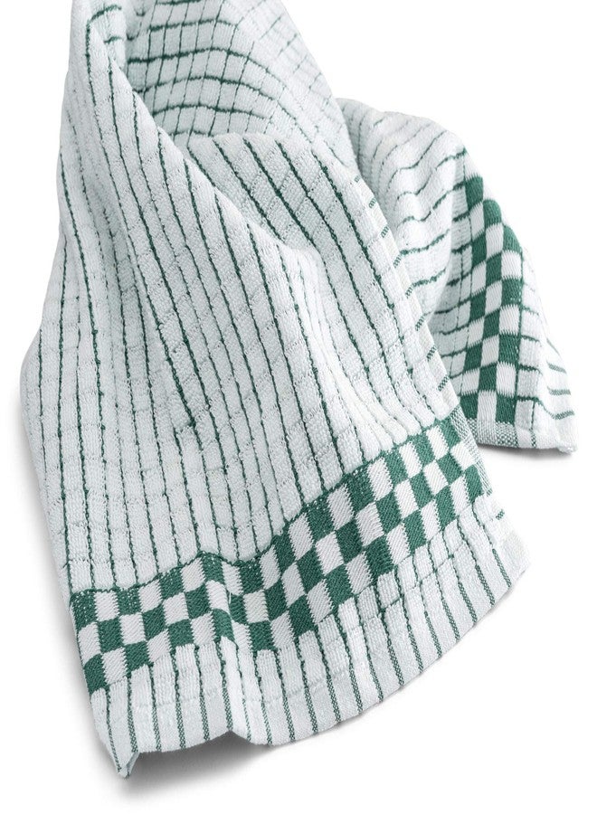XLNT Highly Absorbent Kitchen Dish Towels 100% Cotton 18x28 inch – Ultra-Thick Dishcloths – Premium Weave for Drying & Cleaning – Soft, Durable & Lint-Free – Pack of 3 Green - Image 2