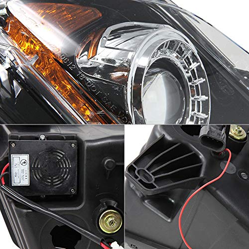 Winjet Renegade Series Compatible with 2010 2011 2012 S197 Ford Mustang S550 Style LED DRL Sequential Projector Aftermarket Performance Headlight Pair Set - Image 5