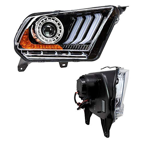 Winjet Renegade Series Compatible with 2010 2011 2012 S197 Ford Mustang S550 Style LED DRL Sequential Projector Aftermarket Performance Headlight Pair Set - Image 4