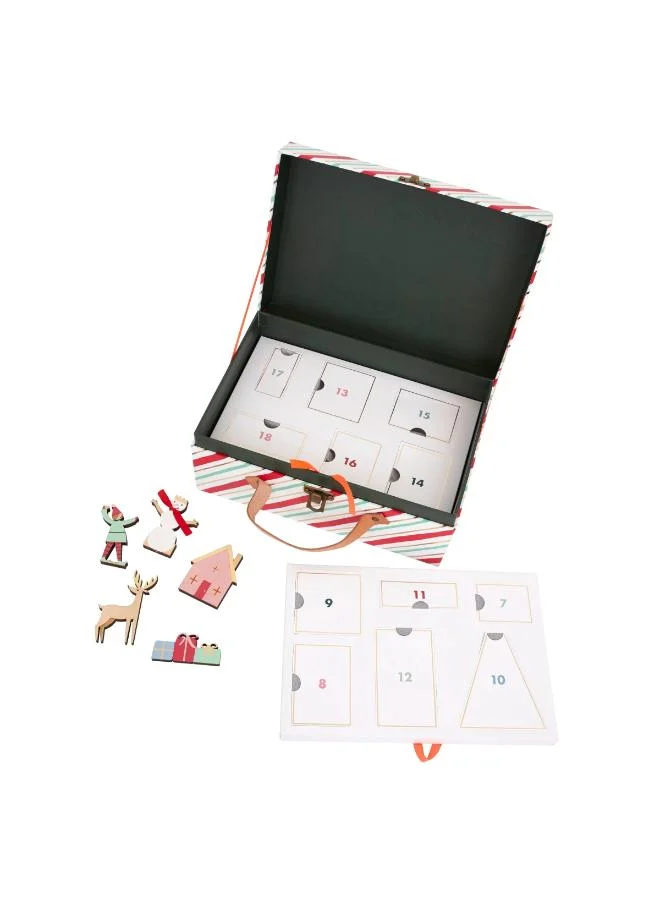 Festive Village Wooden Advent Calender