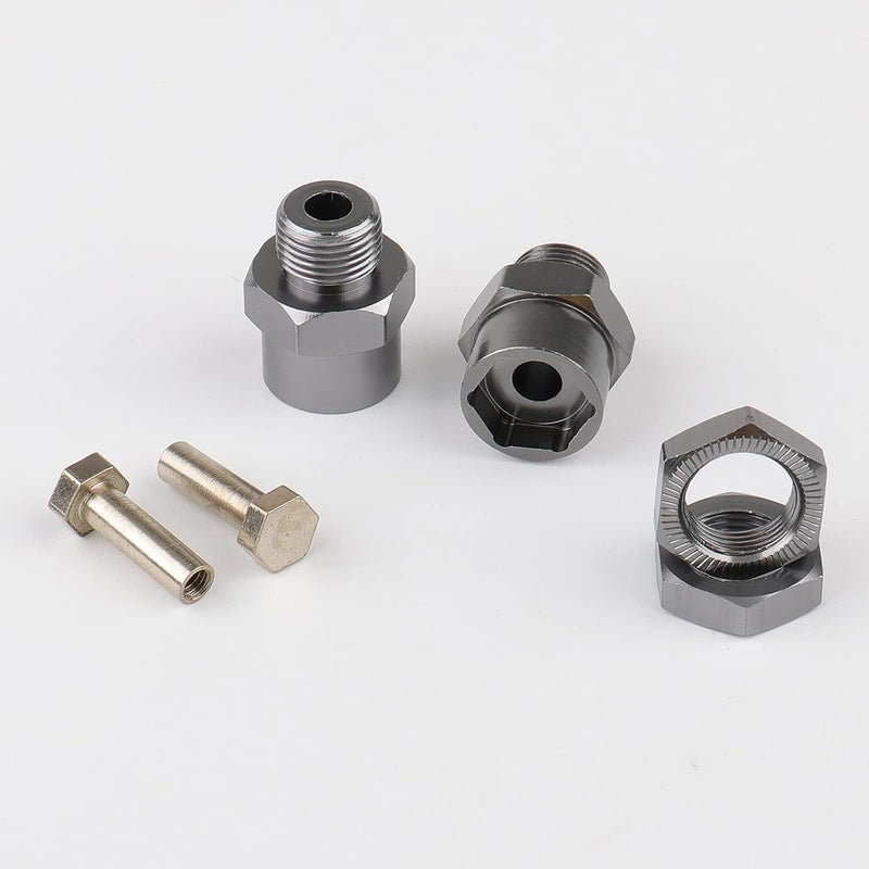 NewZoll 12mm to 17mm Metal Wheel Hex Drive Hub Adapter Conversion 15mm Offset Extension for HSP 110 RC Car  18 Tires Pack of 4 - Image 4