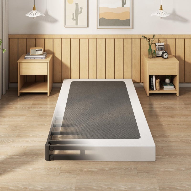 EMODA 5 Inch Twin XL Box Spring Bed Base 1500 LBS Heavy Duty Metal Mattress Foundation with Fabric Cover Easy Assembly
