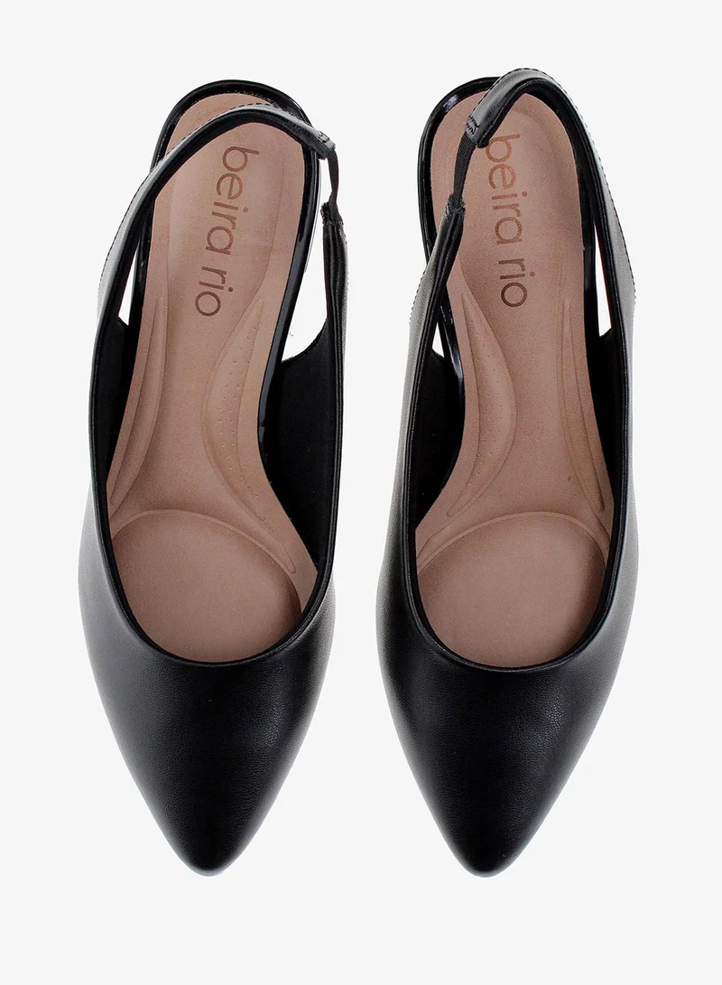 Beira Rio Black Low Heel Sandals for Women – Stylish & Comfortable Everyday Footwear for Women | Best Price UAE