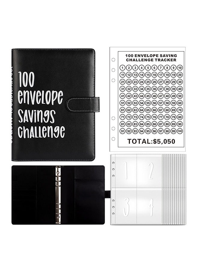Generic Savings Challenge 100-Day Money Saving Metal Binder Durable Waterproof  - Image 1