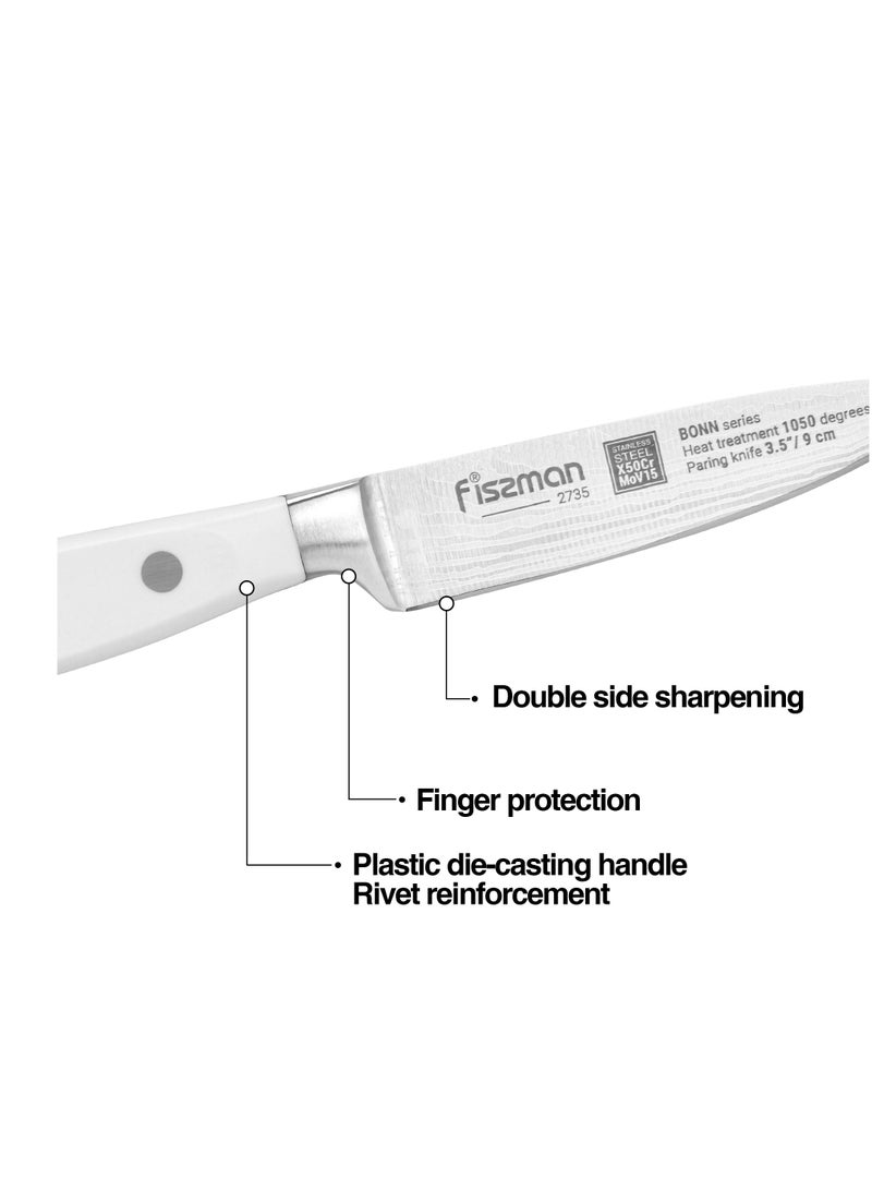 Fissman 3.5'' Paring Knife Bonn Series, with Sharp Blade and Sturdy Non Slip Handle, Minimalist Design, Stainless Steel, Suitable for Home Restaurant  - Image 2