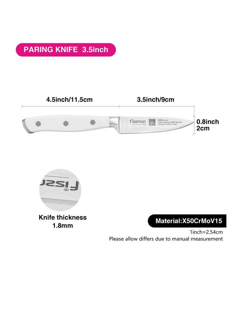 Fissman 3.5'' Paring Knife Bonn Series, with Sharp Blade and Sturdy Non Slip Handle, Minimalist Design, Stainless Steel, Suitable for Home Restaurant  - Image 4