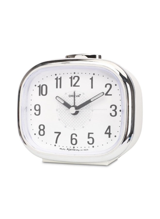 OREVA Bip Alarm Table Clock (Silver Color 10.7 cm x 3.7 cm x 6.3 cm, AA3017) - Image 2