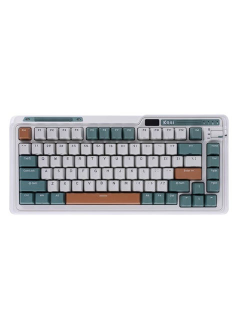 K75 PRO Timing Machine RGB 75% Wireless Gasket Tri-Mode Connectable Mechanical Keyboard, 82 Keys Hot Swappable Gaming Keyboard with Knob and Power Display, Custom Tactile Switches