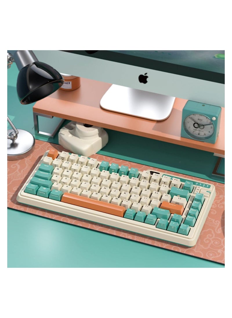 K75 PRO Timing Machine RGB 75% Wireless Gasket Tri-Mode Connectable Mechanical Keyboard, 82 Keys Hot Swappable Gaming Keyboard with Knob and Power Display, Custom Tactile Switches