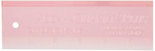 CM Designs مسطرة CM Designs 6" Add-A-Quarter Plus وردي، 6" - Image 4