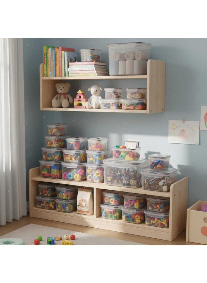 YAH Creation 9PCS/Set - 35 Piece - YAH Smart Kitchen Storage Boxes - Airtight, Microwave & Freezer Safe | Fridge & Pantry Organizers | Durable Containers with 9 Draining Baskets & Dividers | For Kitchen, Food & Vegetables. - Image 4