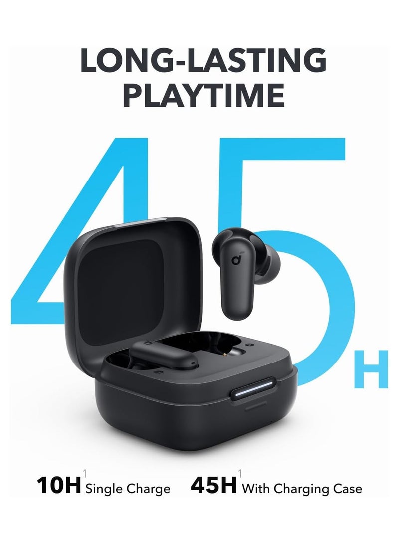 R50i True Wireless Earbuds 10mm Drivers with Big Bass, Bluetooth 5.3, 30H Playtime, IPX5-Water Resistant, AI Clear Calls with 2 Mics, 22 Preset EQs via App Black - Image 5
