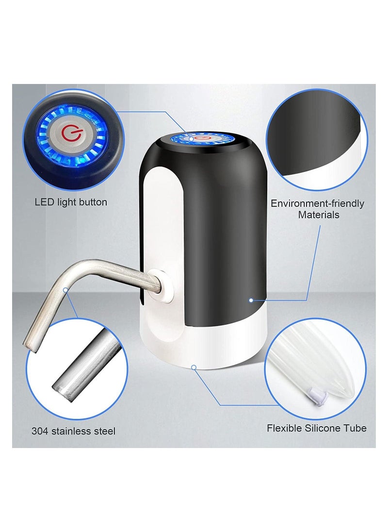 5 Gallon Water Bottle Pump, USB Charging Portable Electric Water Pump for for for 2-5 Gallon Jugs USB Charging Portable Water Dispenser for Office, Home, Camping, Kitchen - Image 2